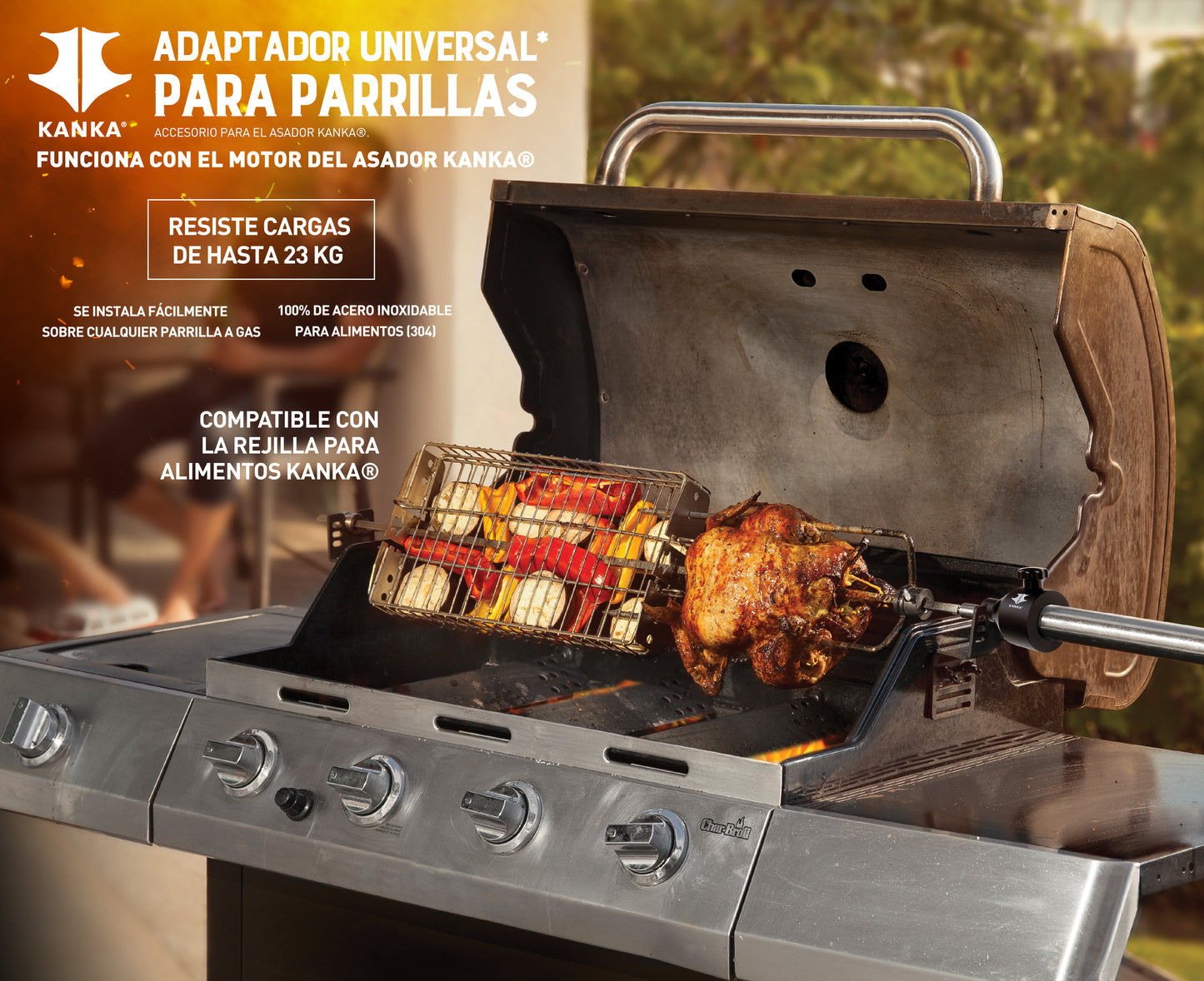 ADAPTADOR PARRILLAS A GAS
