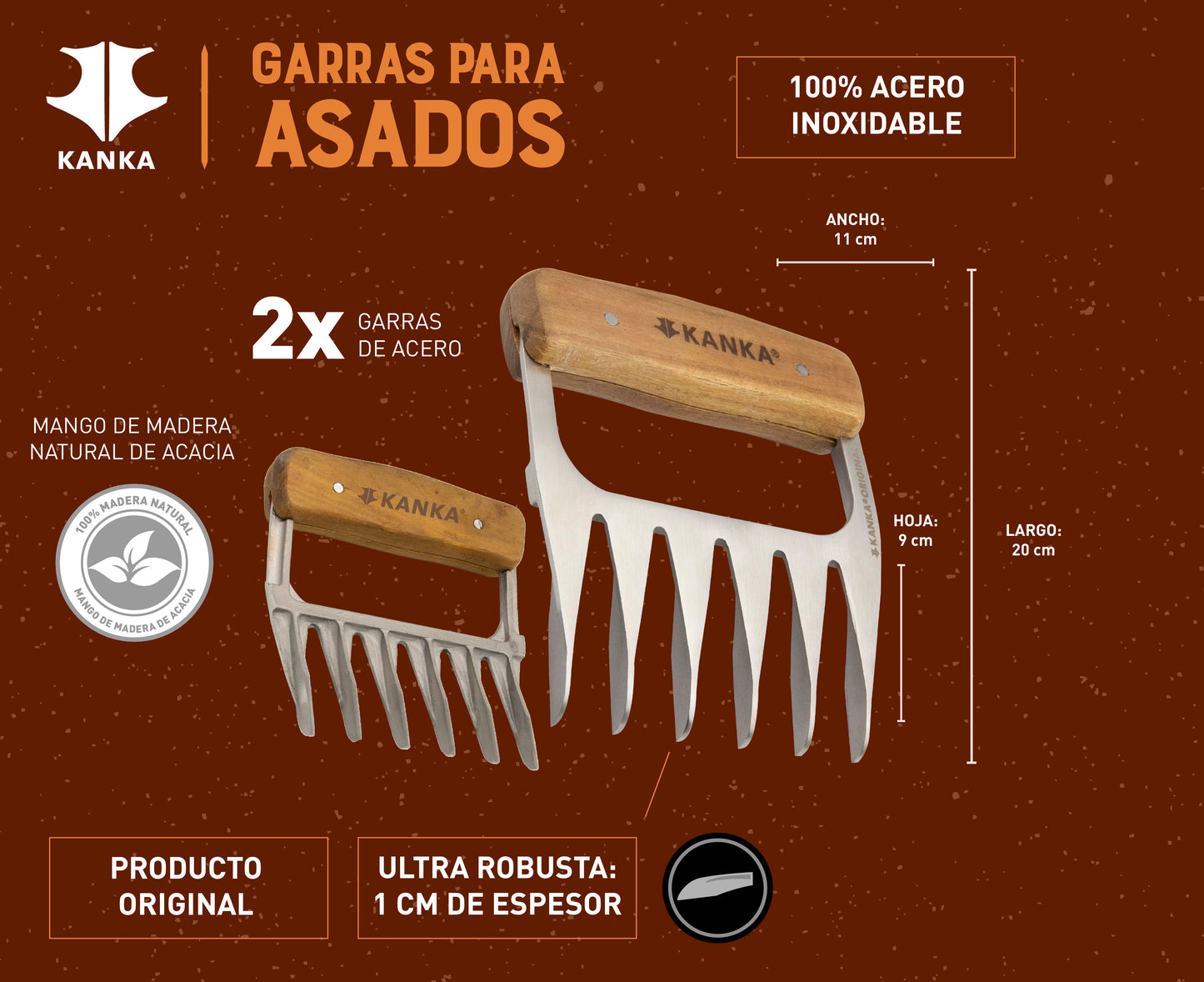 GARRAS PARA ASADOS