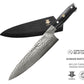 CUCHILLO DAMASCO CHEF 8" + CUCHILLO DAMASCO CHEF 10" + MULTIUSO DAMASCO + PIEDRA PARA AFILAR ¡GRATIS!