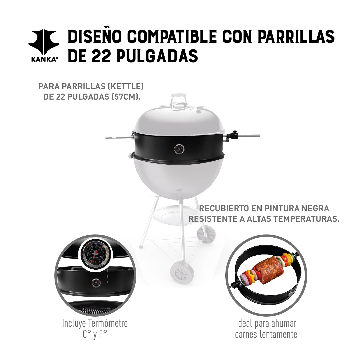 ANILLO PARA PARRILLA REDONDA 22"