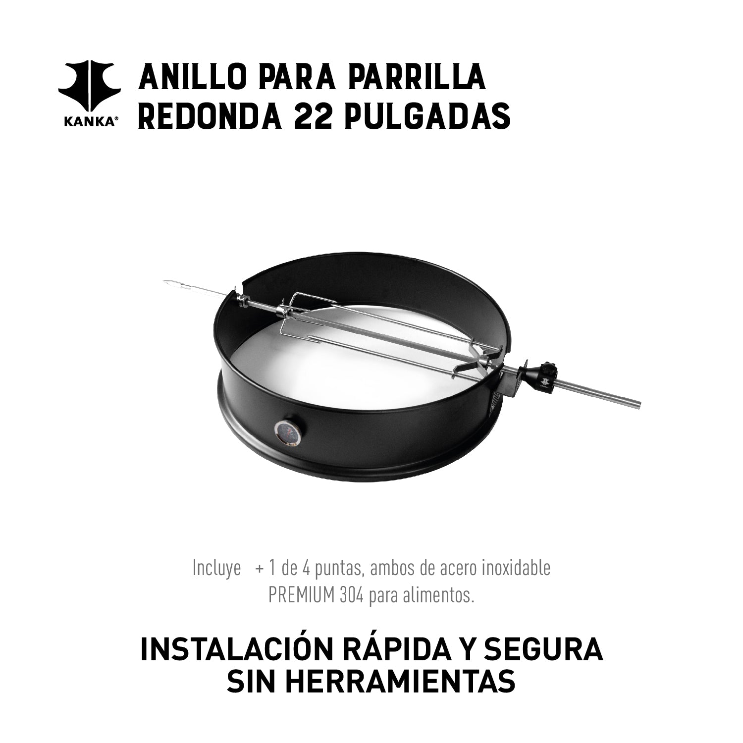 ANILLO PARA PARRILLA REDONDA 22