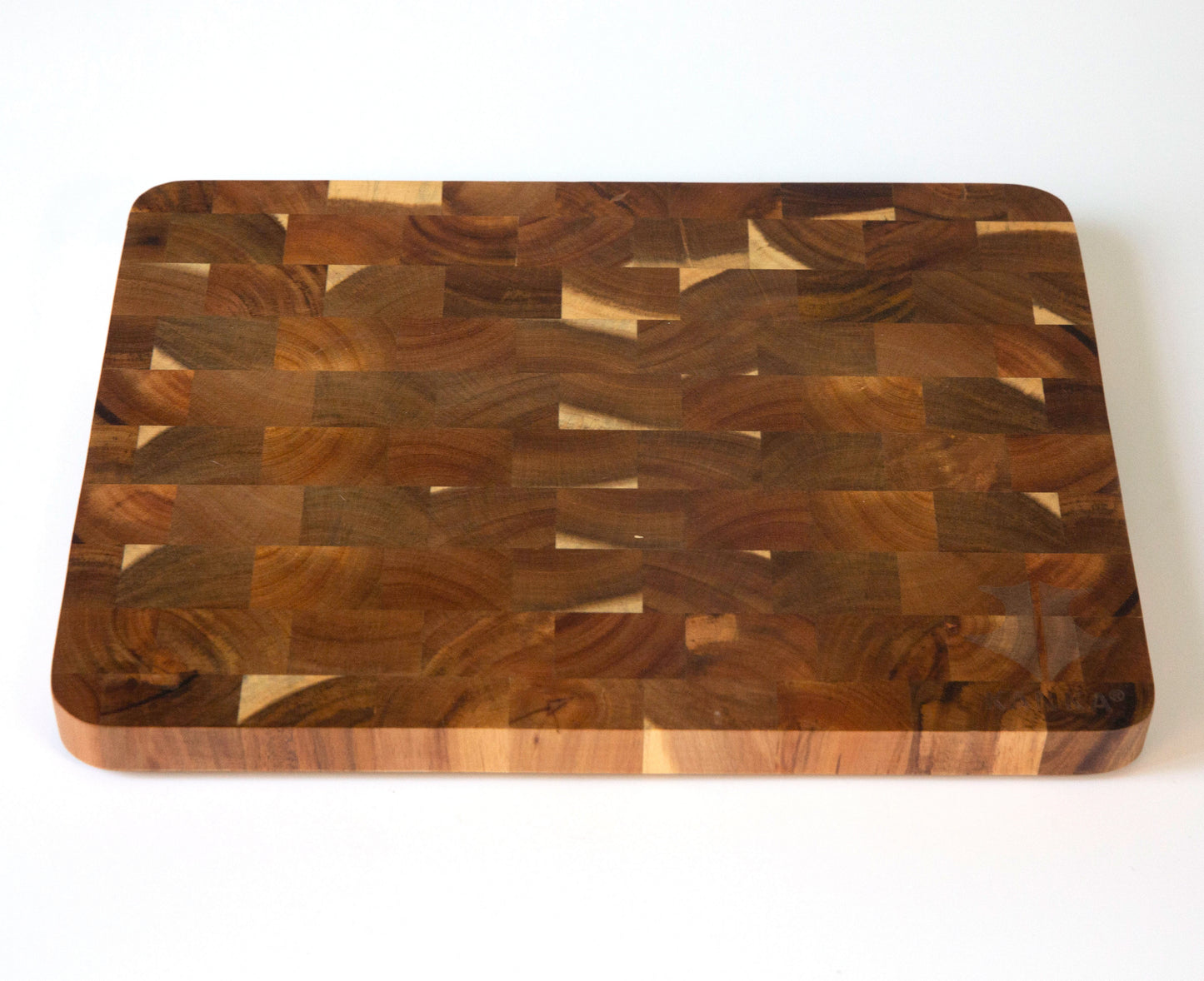 CUCHILLO CHEF 8" ACERO DAMASCO + TABLA END-GRAIN L