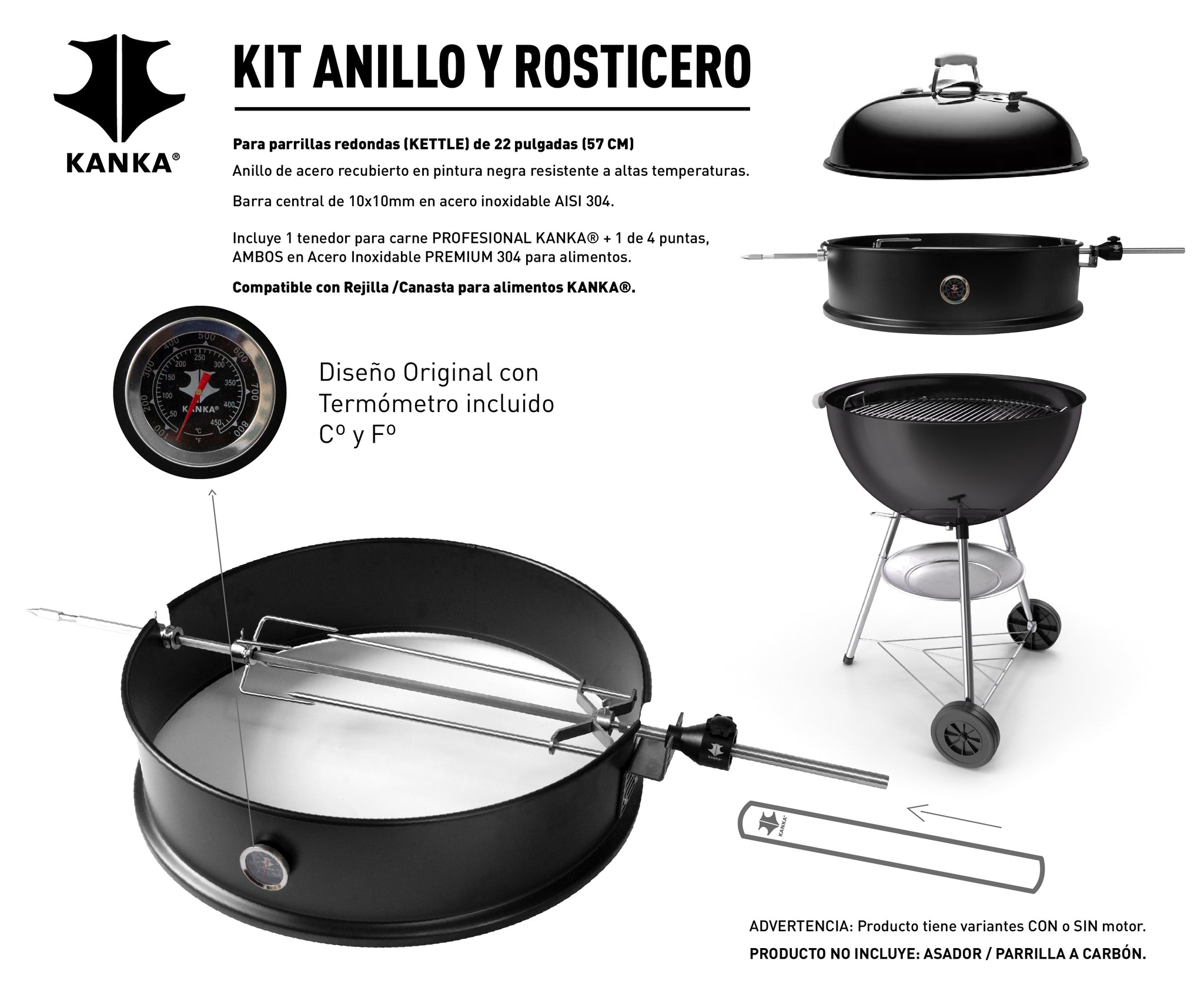 ANILLO PARA PARRILLA REDONDA 22