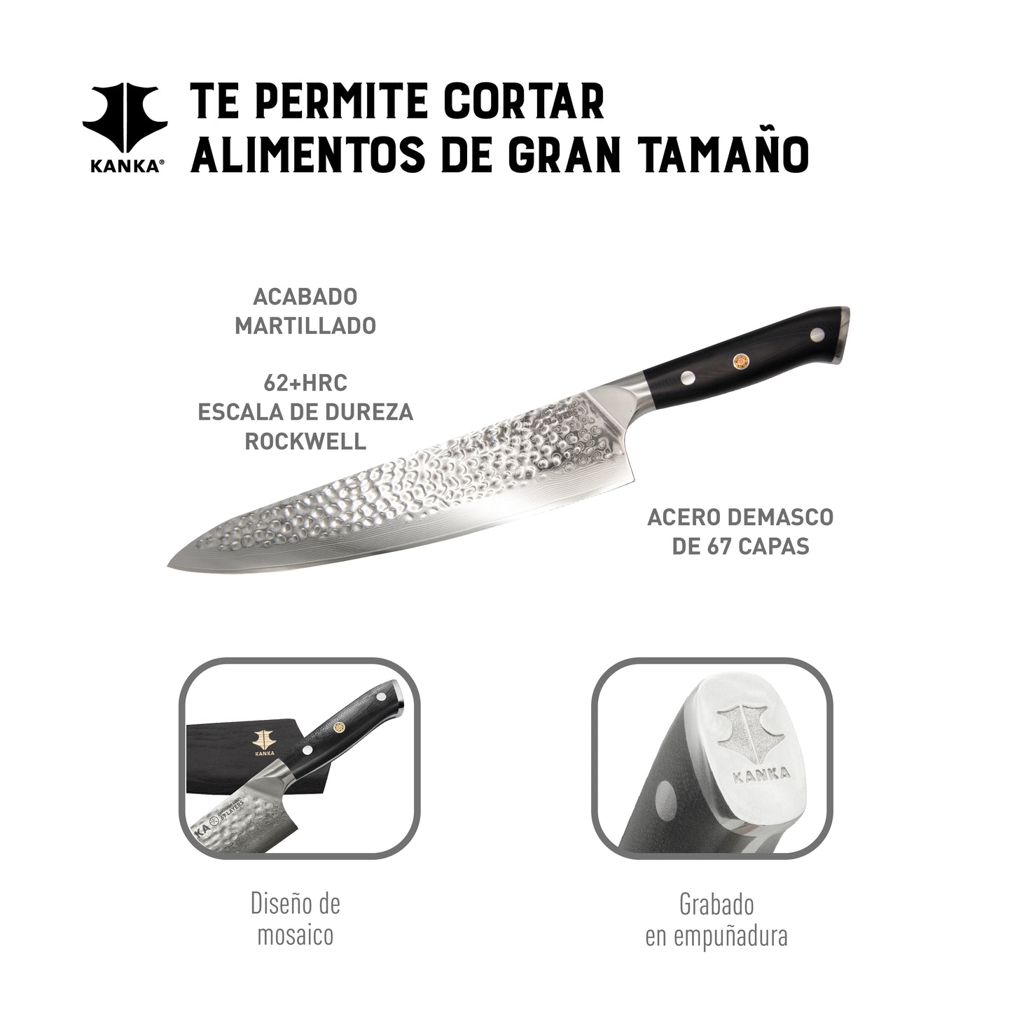 CUCHILLO ACERO DAMASCO XL