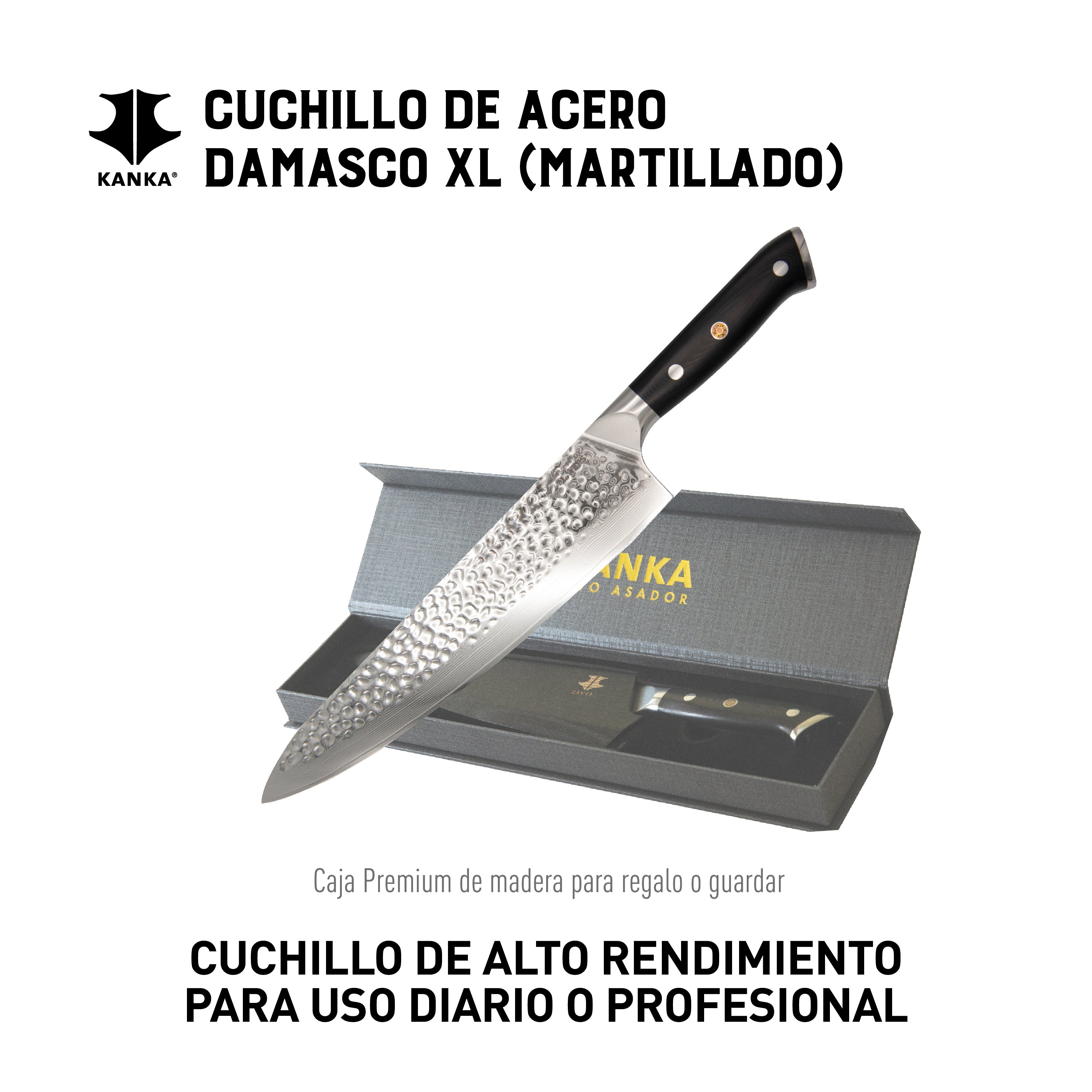 CUCHILLO ACERO DAMASCO XL
