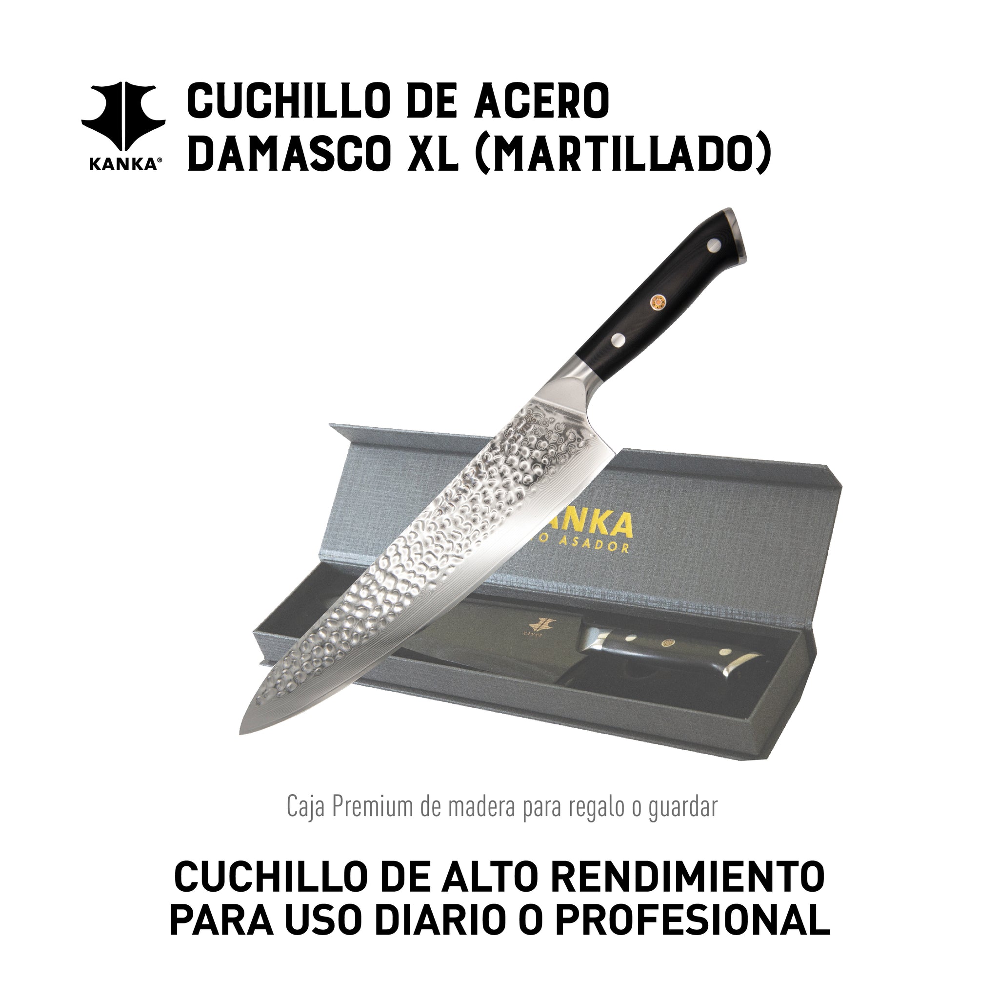 CUCHILLO ACERO DAMASCO XL