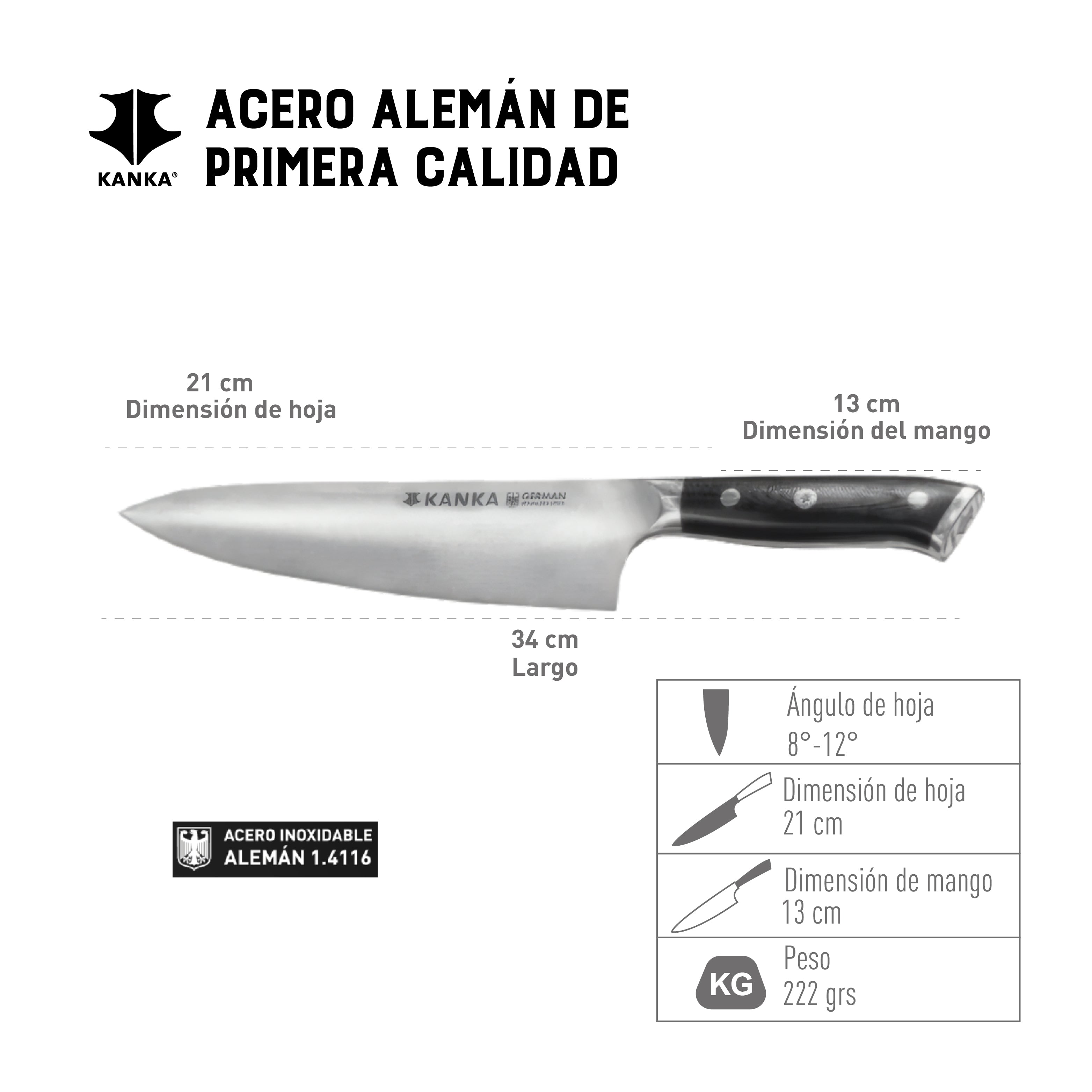 CUCHILLO CHEF 8