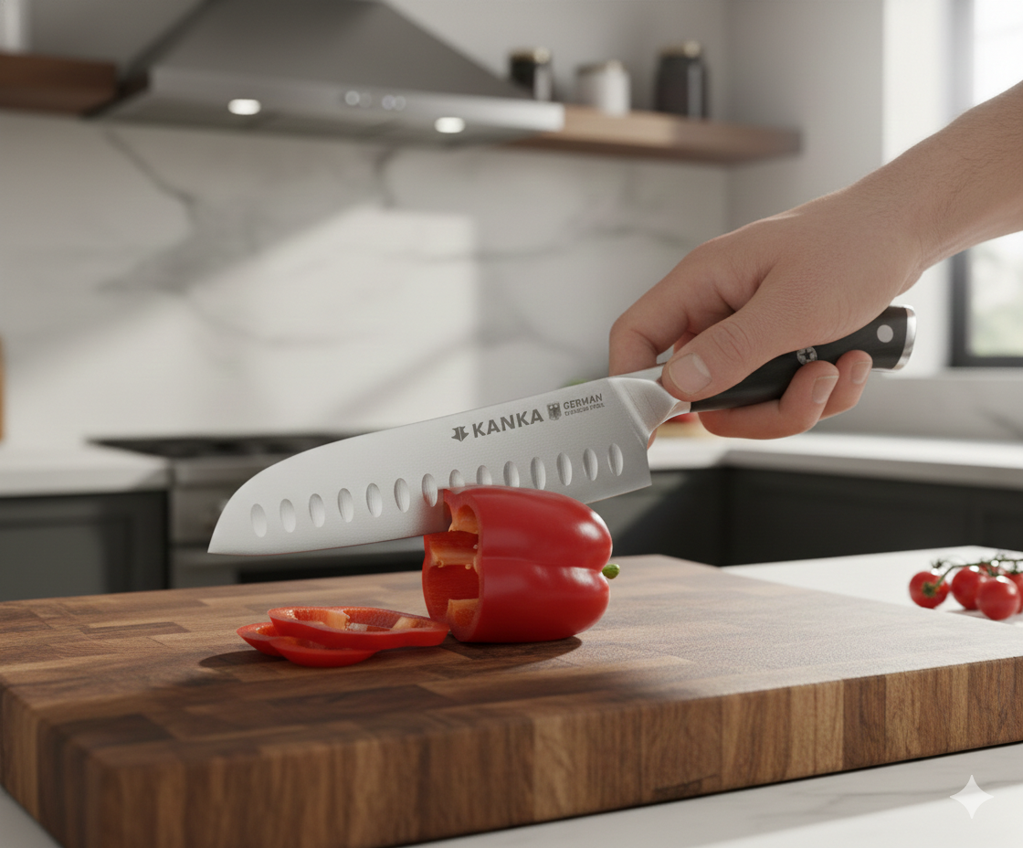 CUCHILLO SANTOKU ACERO ALEMAN