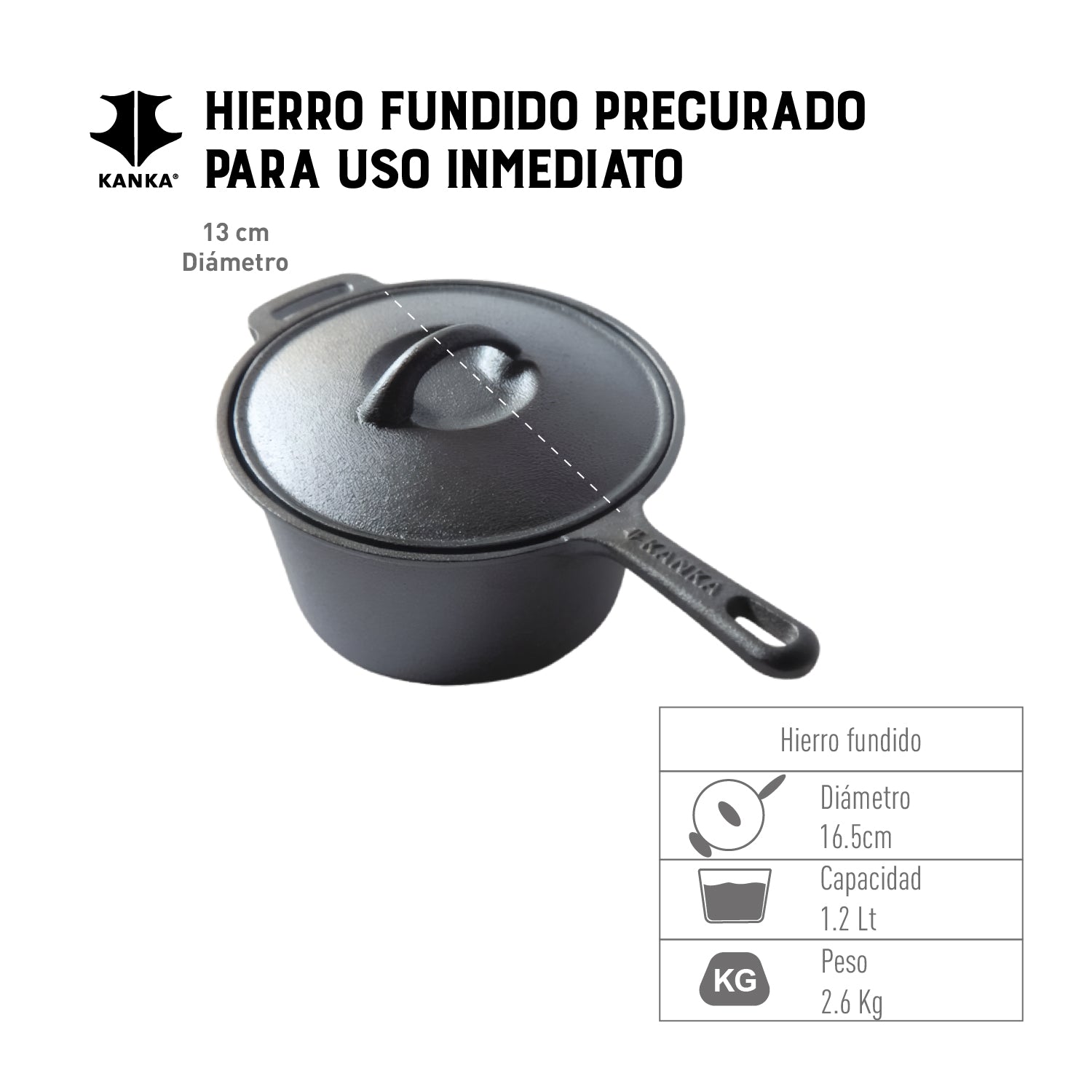 OLLA 1.2 Lts CAST IRON