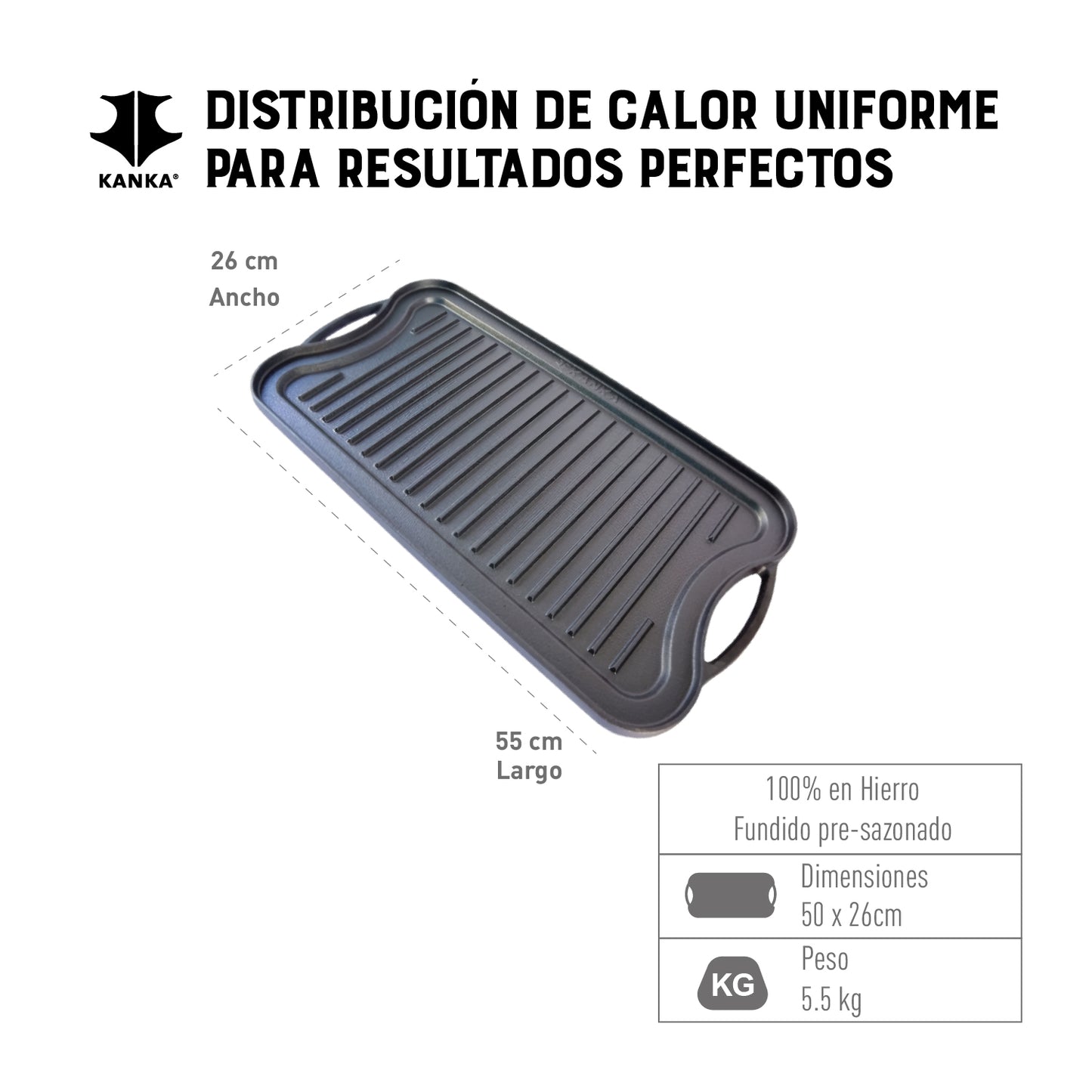 PLANCHA REVERSIBLE CAST IRON