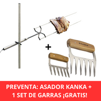 PREVENTA ASADOR KANKA + 1 SET DE GARRAS ¡GRATIS!