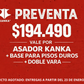 PREVENTA ASADOR KANKA + BASE PARA PISOS DUROS + DOBLE VARA