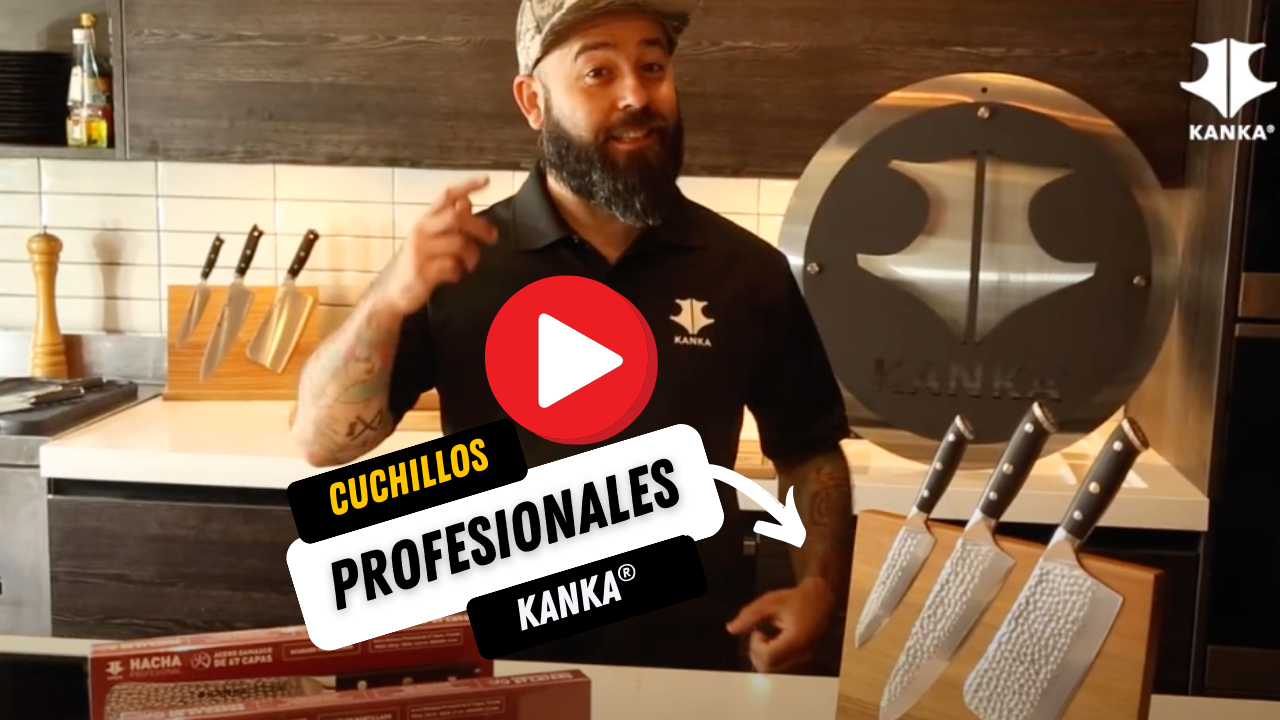 Familia de Cuchillos de acero Damasco KANKA®ribe the video