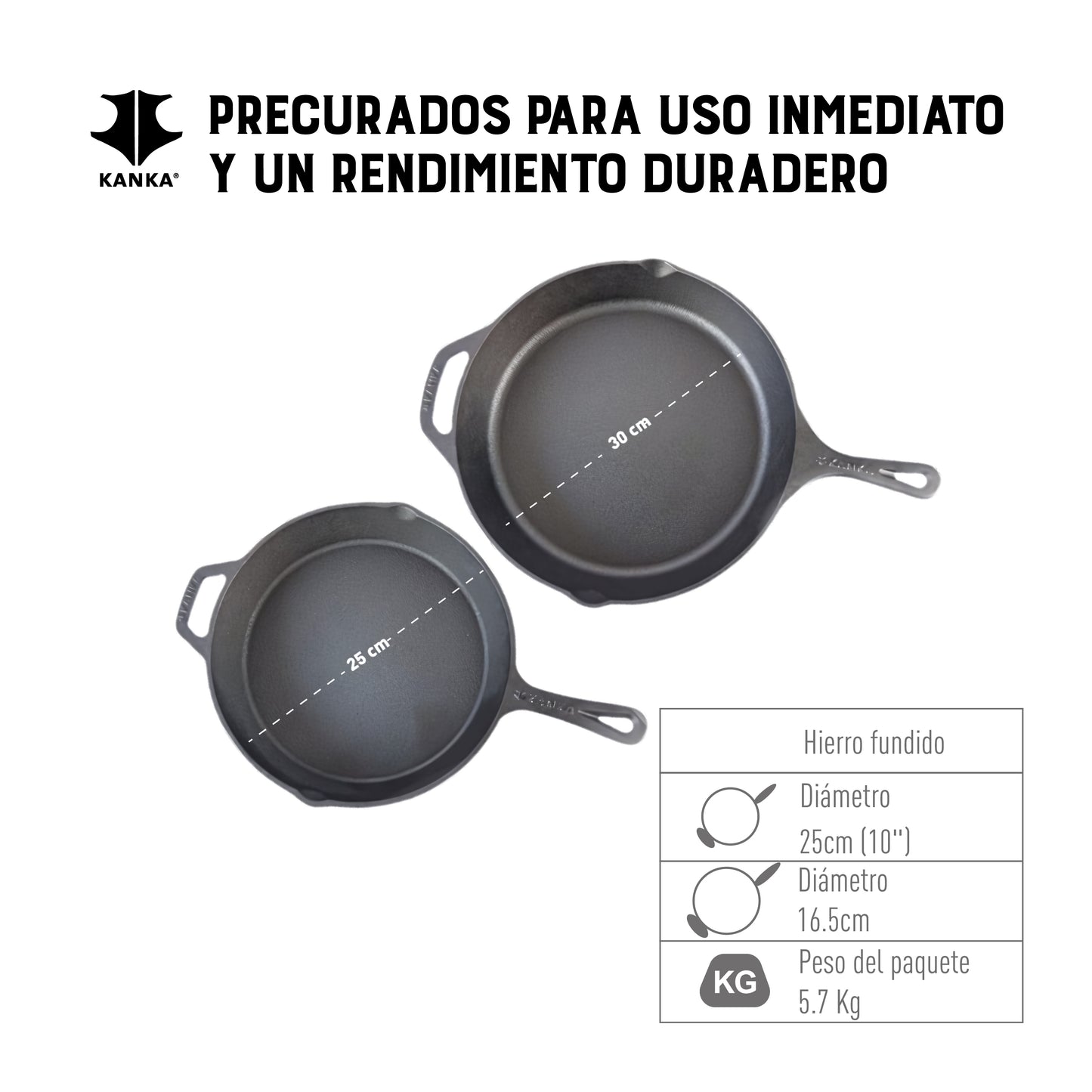 SET DE SARTENES CAST IRON