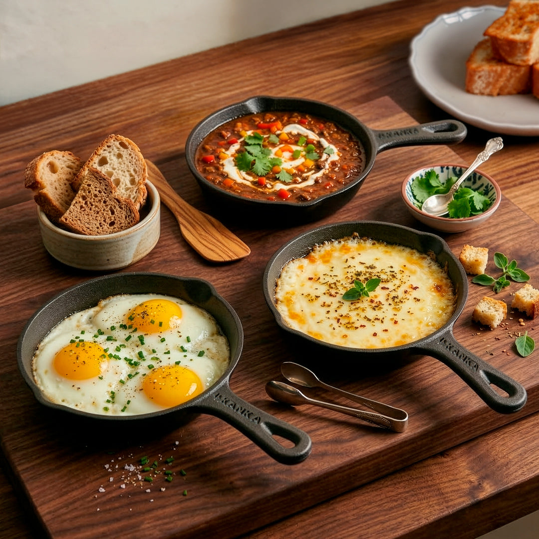 SET 3 MINI SARTENES 6" CAST IRON