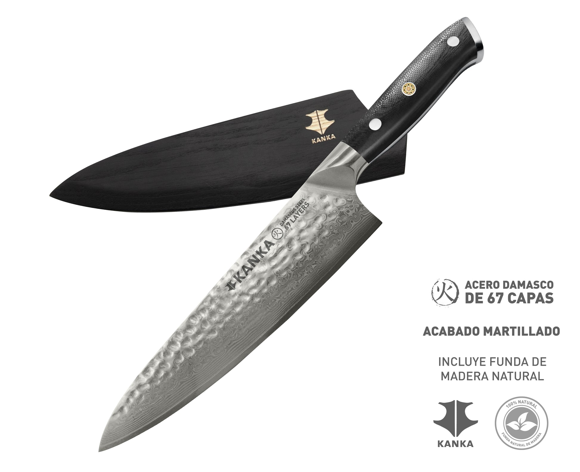 Cuchillo de chef, Damasco VG-10 Cuchillo de cocina profesional afilado de 8  pulgadas, cuchillos de chef japoneses, cuchillo de chef de Damasco forjado