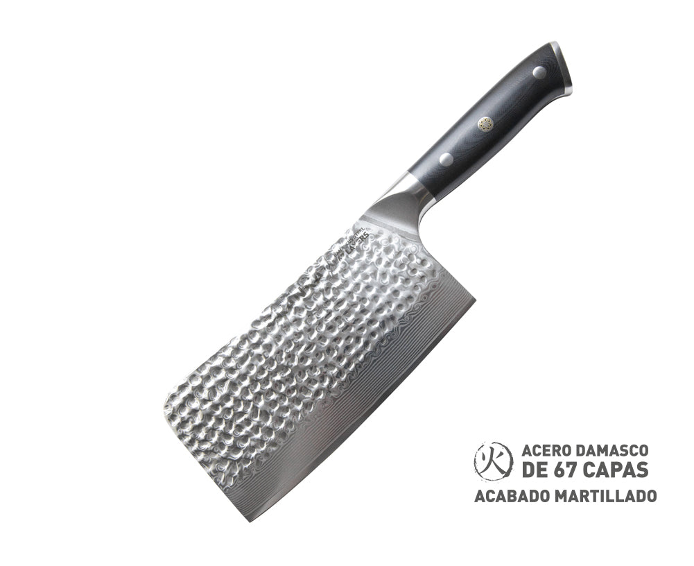 HACHA ACERO DAMASCO (MARTILLADO)