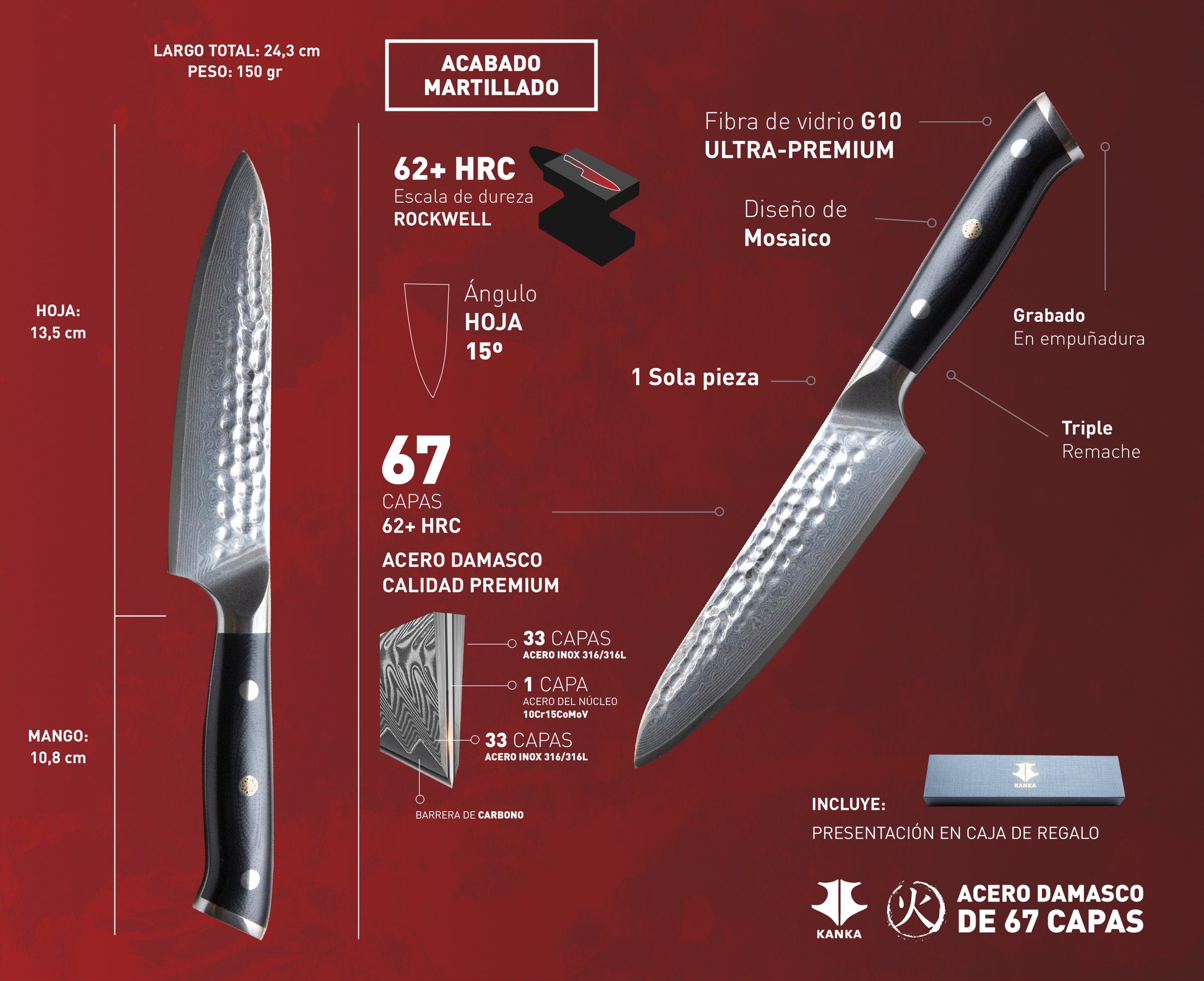Cuchillo Damasco - Comprar en Batang