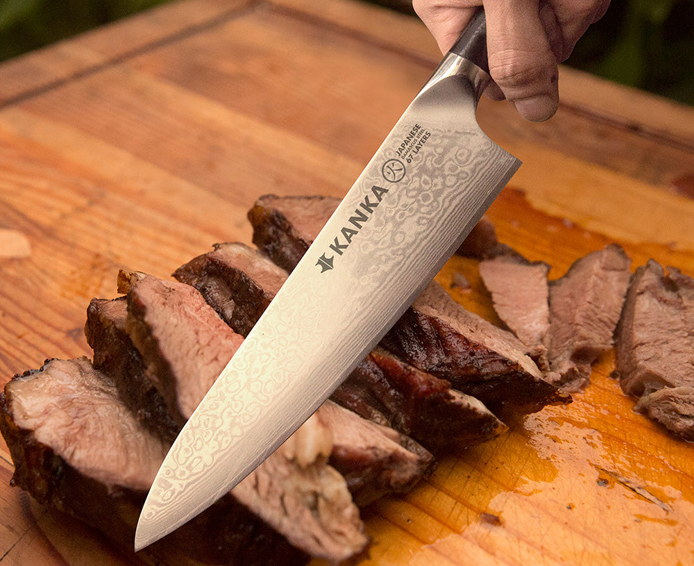 CUCHILLO ACERO DAMASCO XL - KANKA.cl 